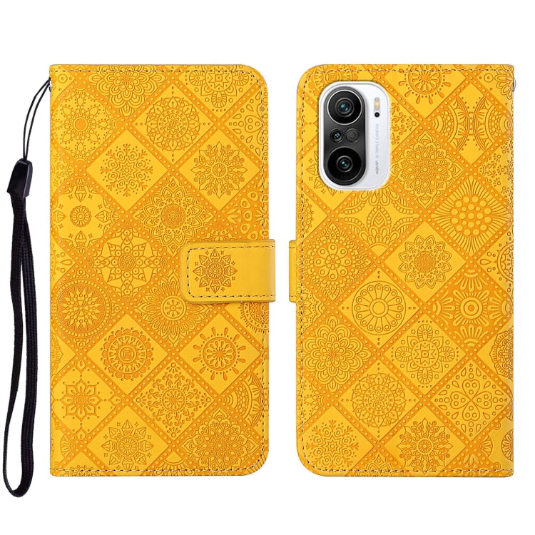 Custodia per cellulare in pelle con motivo goffrato stile etnico per Xiaomi