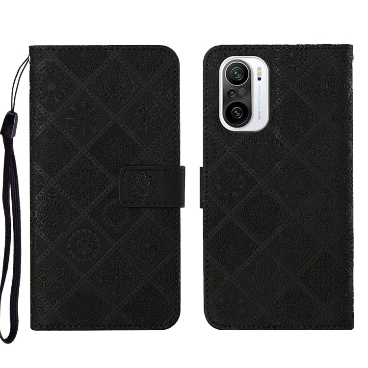 Custodia per cellulare in pelle con motivo goffrato stile etnico per Xiaomi