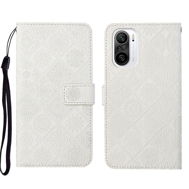 Custodia per cellulare in pelle con motivo goffrato stile etnico per Xiaomi