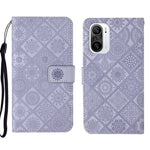 Custodia per cellulare in pelle con motivo goffrato stile etnico per Xiaomi