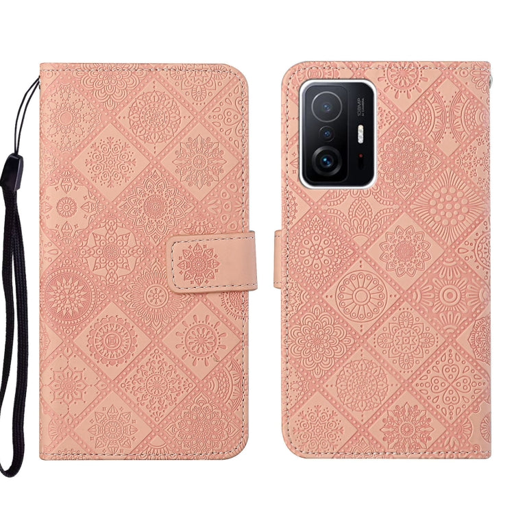 Custodia pelle goffrata stile etnico per Xiaomi Mi 11T