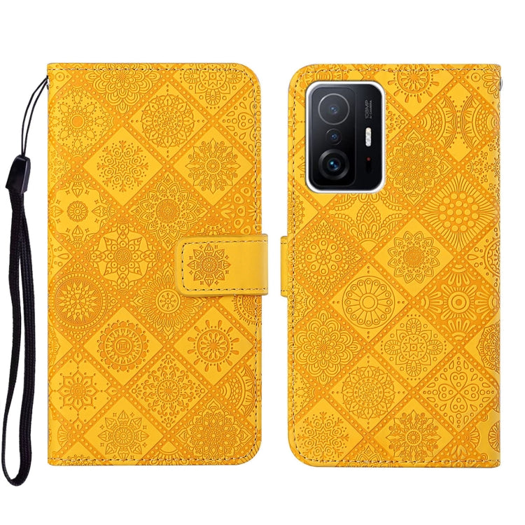 Custodia pelle goffrata stile etnico per Xiaomi Mi 11T