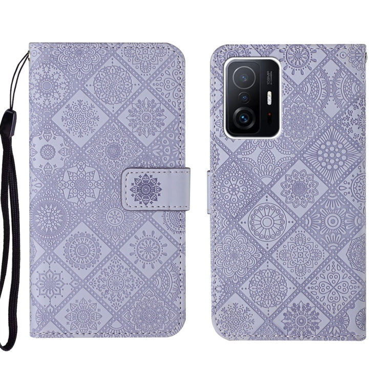 Custodia pelle goffrata stile etnico per Xiaomi Mi 11T