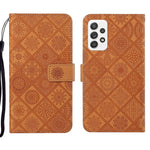 Custodia per cellulare in pelle con motivo goffrato stile etnico, For Samsung Galaxy A33 5G, For Samsung Galaxy A52, For Samsung Galaxy A53