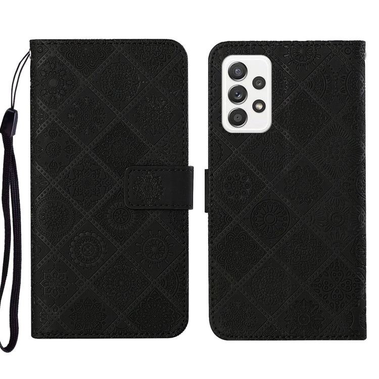 Custodia per cellulare in pelle con motivo goffrato stile etnico, For Samsung Galaxy A33 5G, For Samsung Galaxy A52, For Samsung Galaxy A53