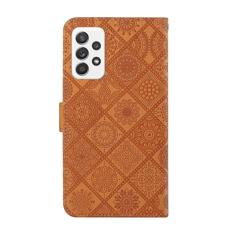 Custodia per cellulare in pelle con motivo goffrato stile etnico, For Samsung Galaxy A73 5G, For Samsung Galaxy S22+ 5G, For Samsung Galaxy S22 Ultra 5G