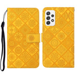 Custodia per cellulare in pelle con motivo goffrato stile etnico, For Samsung Galaxy A73 5G, For Samsung Galaxy S22+ 5G, For Samsung Galaxy S22 Ultra 5G