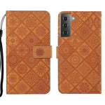 Custodia per cellulare in pelle con motivo goffrato stile etnico, For Samsung Galaxy A73 5G, For Samsung Galaxy S22+ 5G, For Samsung Galaxy S22 Ultra 5G