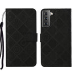 Custodia per cellulare in pelle con motivo goffrato stile etnico, For Samsung Galaxy A73 5G, For Samsung Galaxy S22+ 5G, For Samsung Galaxy S22 Ultra 5G