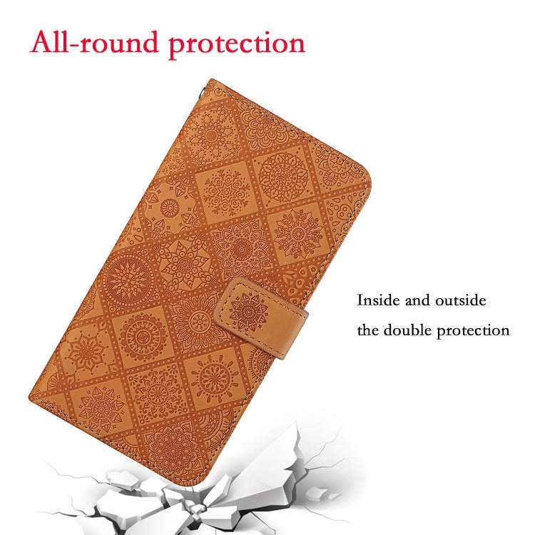 Custodia per cellulare in pelle con motivo goffrato stile etnico, For Samsung Galaxy S22 5G