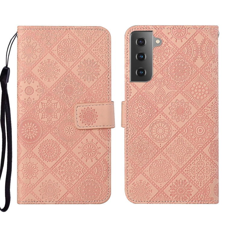 Custodia per cellulare in pelle con motivo goffrato stile etnico, For Samsung Galaxy S22 5G