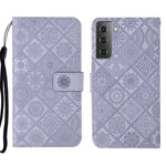 Custodia per cellulare in pelle con motivo goffrato stile etnico, For Samsung Galaxy S22 5G