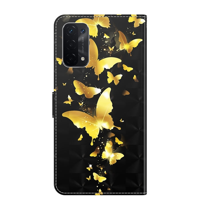 Custodia pelle flip modello pittura 3D per OPPO A54 5G e A74 5G