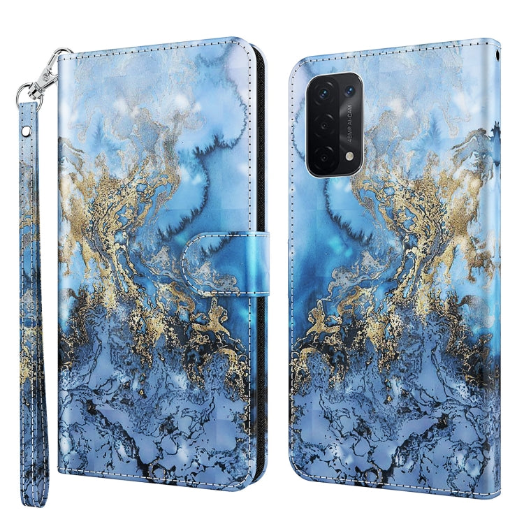 Custodia pelle flip modello pittura 3D per OPPO A54 5G e A74 5G