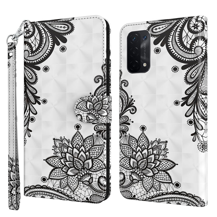 Custodia pelle flip modello pittura 3D per OPPO A54 5G e A74 5G
