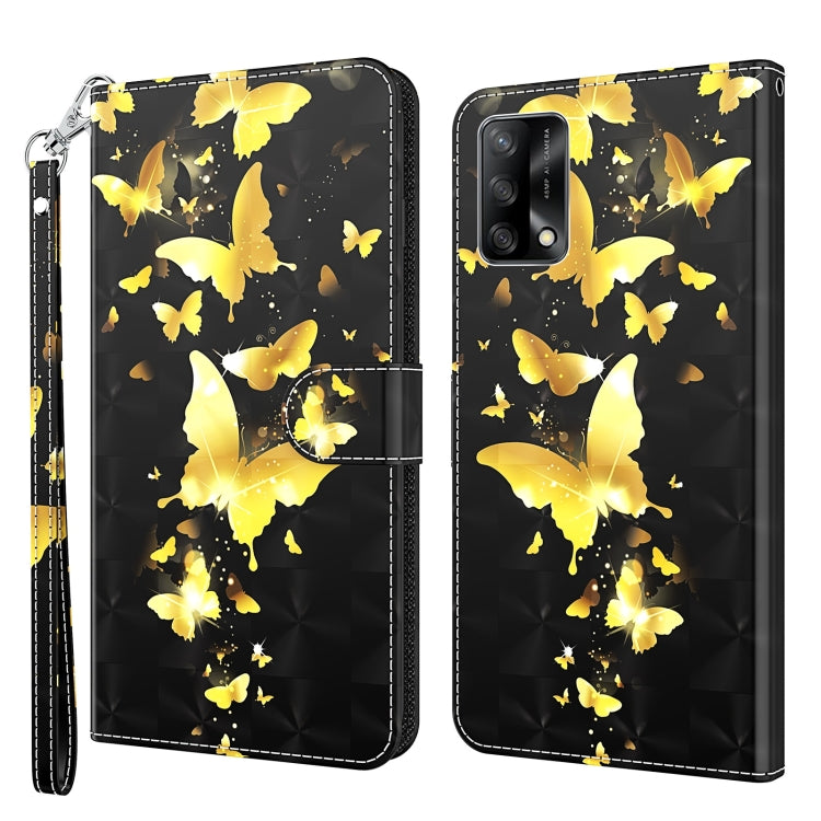 Custodia pelle flip modello pittura 3D per OPPO A54 5G e A74 5G