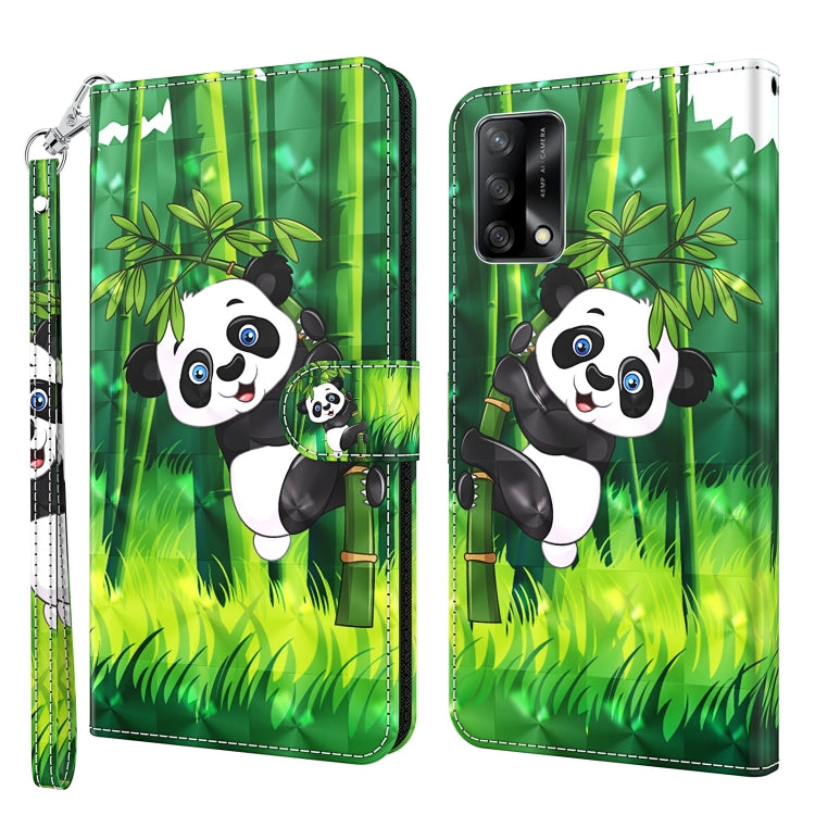 Custodia pelle flip modello pittura 3D per OPPO A54 5G e A74 5G