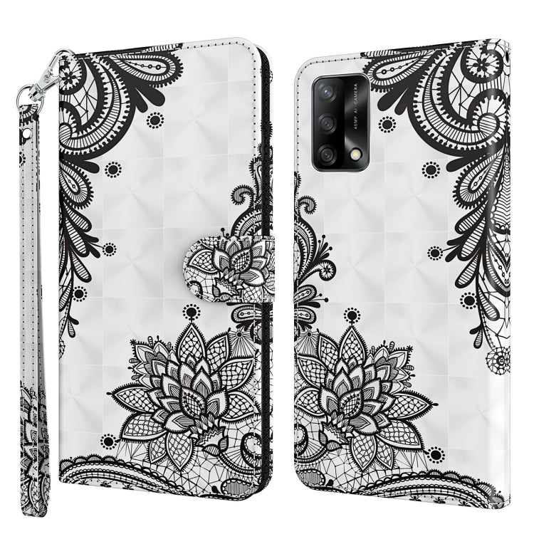 Custodia pelle flip modello pittura 3D per OPPO A54 5G e A74 5G