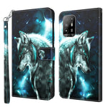 Custodia pelle flip con pittura 3D per OPPO A94 5G e A95 5G