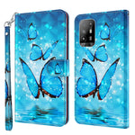 Custodia pelle flip con pittura 3D per OPPO A94 5G e A95 5G