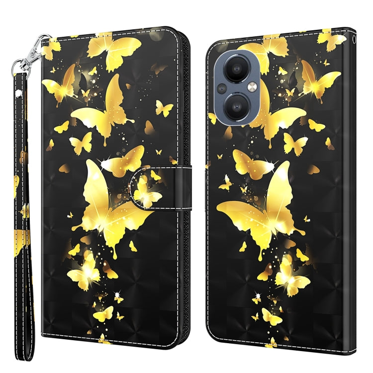 Custodia pelle flip con pittura 3D per OPPO A94 5G e A95 5G