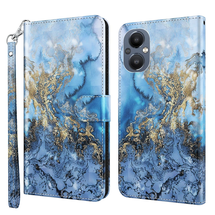 Custodia pelle flip con pittura 3D per OPPO A94 5G e A95 5G
