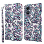 Custodia pelle flip con pittura 3D per OPPO A94 5G e A95 5G