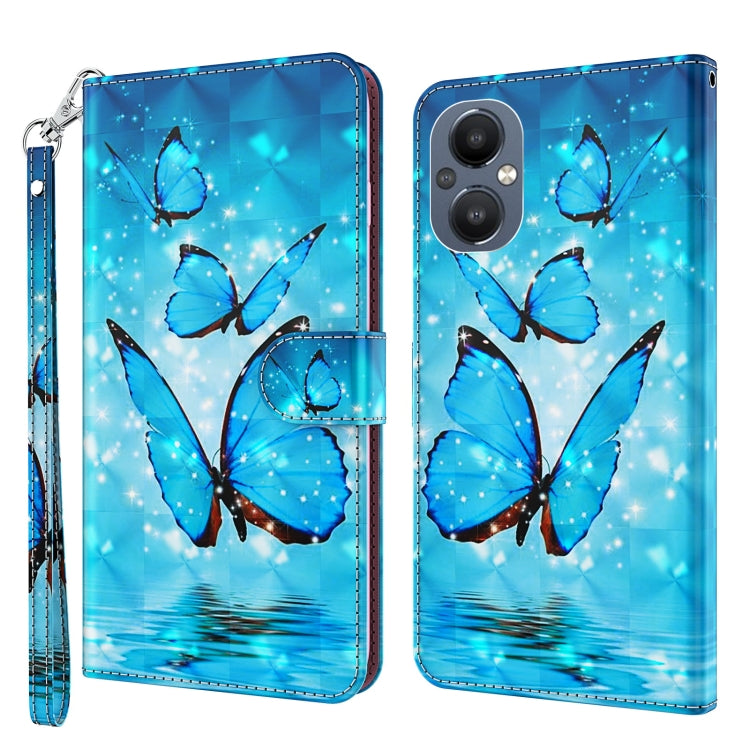 Custodia pelle flip con pittura 3D per OPPO A94 5G e A95 5G