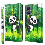 Custodia pelle flip con pittura 3D per OPPO A94 5G e A95 5G