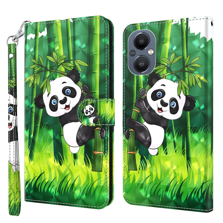 Custodia pelle flip con pittura 3D per OPPO A94 5G e A95 5G