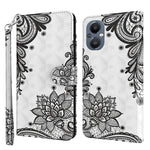 Custodia pelle flip con pittura 3D per OPPO A94 5G e A95 5G