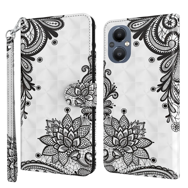 Custodia pelle flip con pittura 3D per OPPO A94 5G e A95 5G