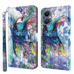 Custodia pelle flip con pittura 3D per OPPO A94 5G e A95 5G