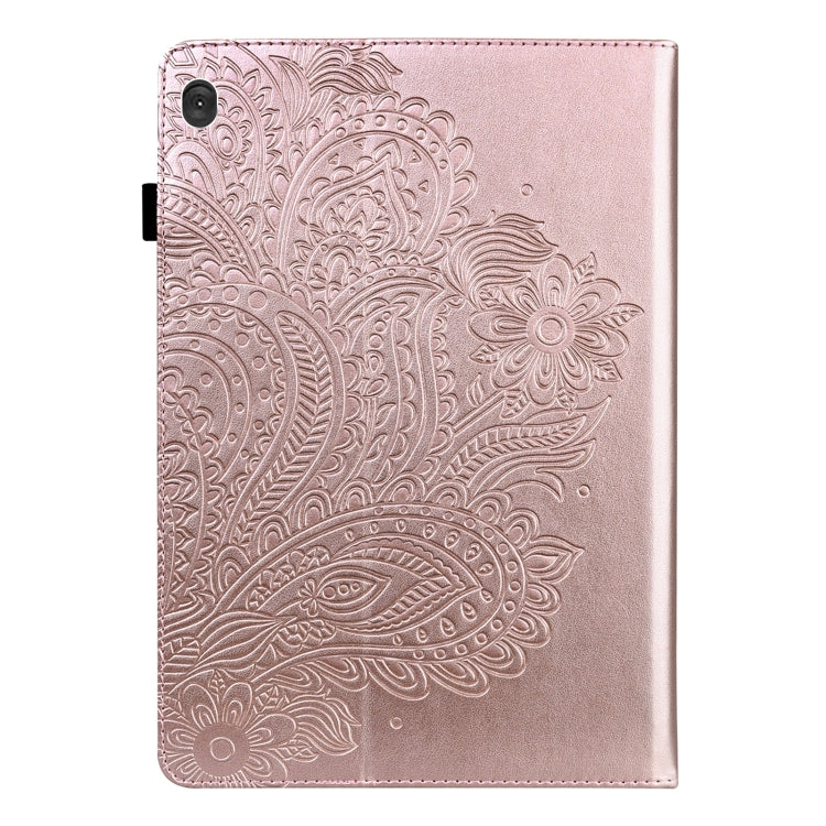 Custodia tablet in pelle con motivo pavone per Lenovo M10 Plus 3rd Gen