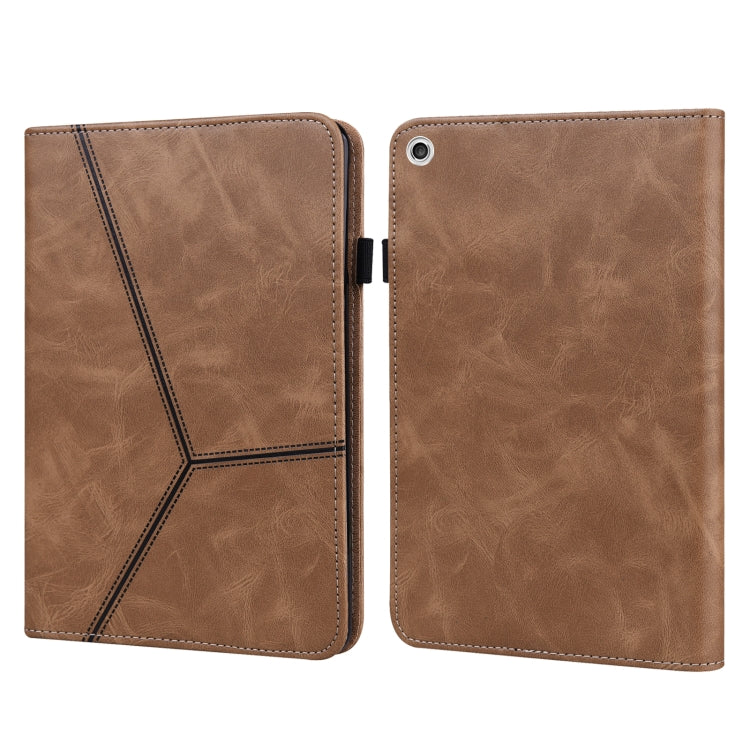 Custodia per tablet in pelle goffrata a righe per Lenovo M10 Plus 3rd Gen