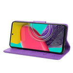 Custodia per telefono in pelle goffrata farfalla, For Samsung Galaxy M53 5G