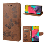Custodia per telefono in pelle goffrata farfalla, For Samsung Galaxy M53 5G