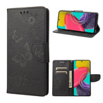Custodia per telefono in pelle goffrata farfalla, For Samsung Galaxy M53 5G