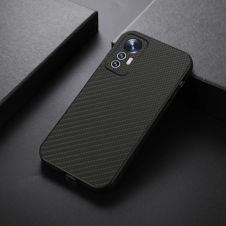 Custodia antiurto in fibra di carbonio con foro accurato per Xiaomi Mi 12 Lite