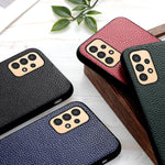 Custodia in vera pelle con texture Litchi per Samsung Galaxy A13