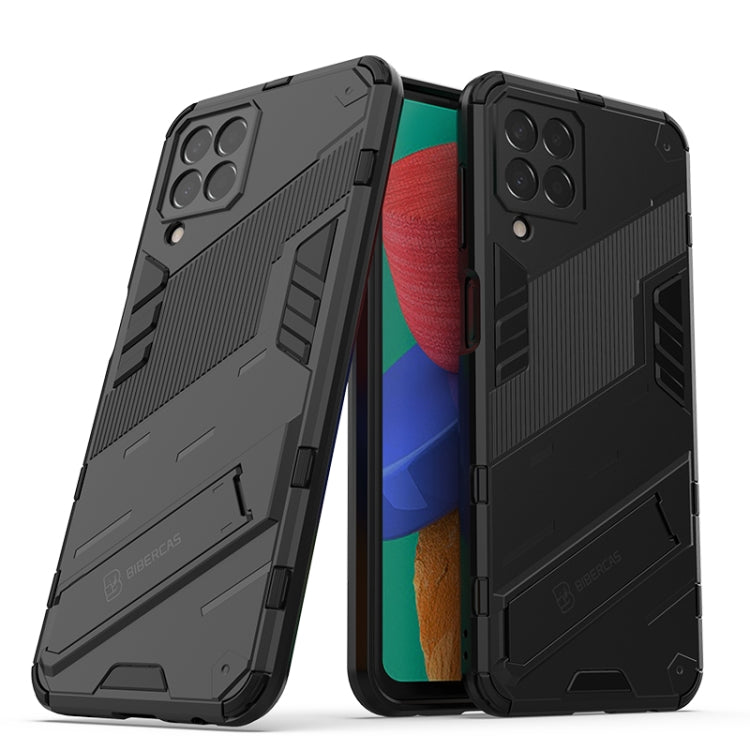 Custodia TPU antiurto con supporto per Samsung Galaxy M33 5G