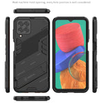 Custodia TPU antiurto con supporto per Samsung Galaxy M33 5G