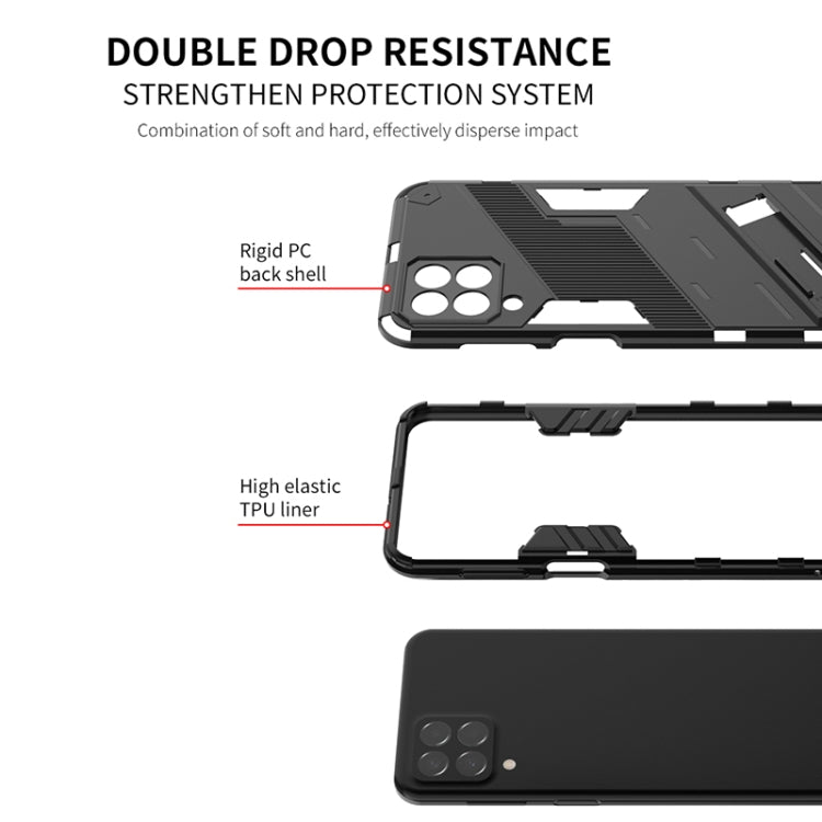 Custodia TPU antiurto con supporto per Samsung Galaxy M33 5G