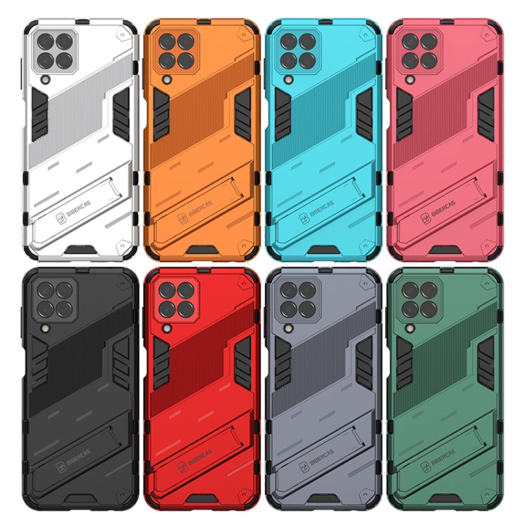 Custodia TPU antiurto con supporto per Samsung Galaxy M33 5G