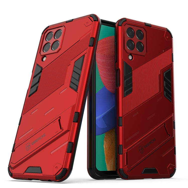 Custodia TPU antiurto con supporto per Samsung Galaxy M33 5G
