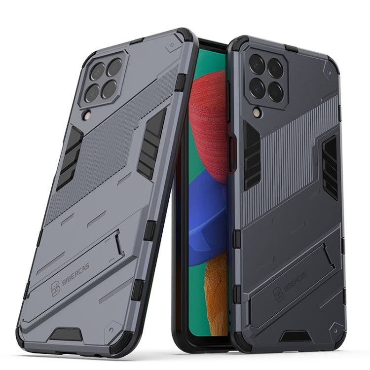 Custodia TPU antiurto con supporto per Samsung Galaxy M33 5G