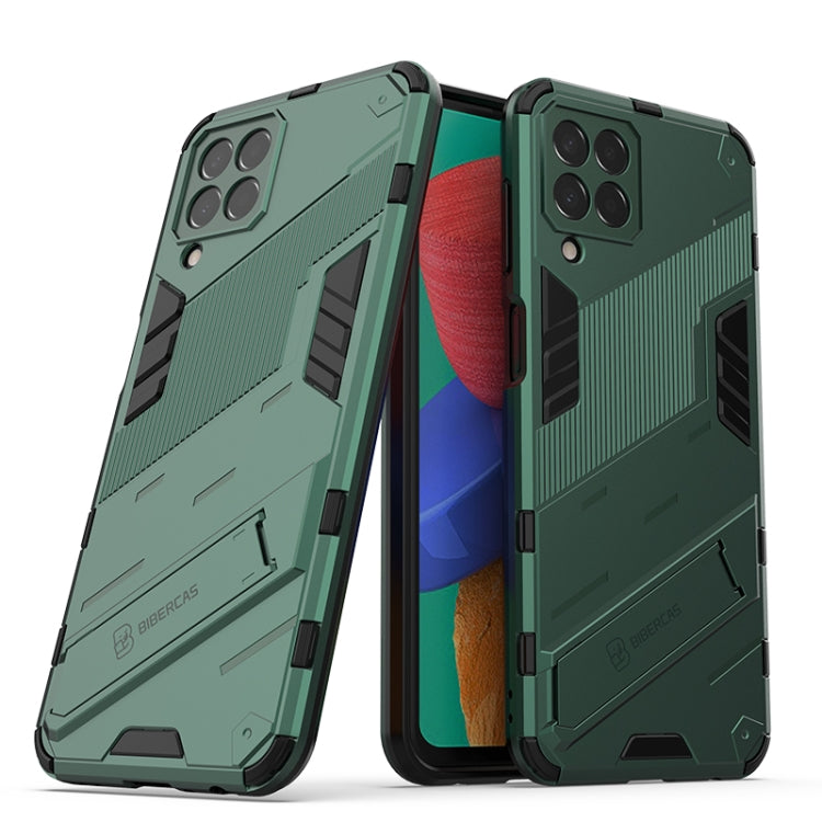 Custodia TPU antiurto con supporto per Samsung Galaxy M33 5G