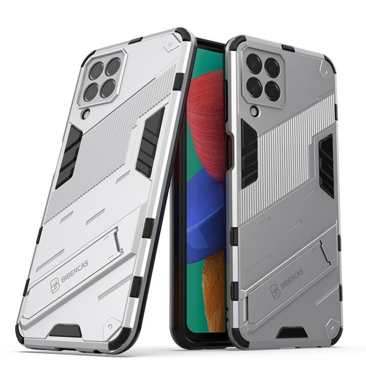 Custodia TPU antiurto con supporto per Samsung Galaxy M33 5G
