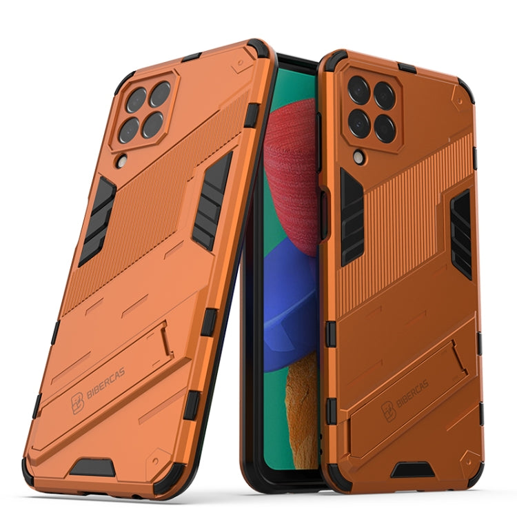 Custodia TPU antiurto con supporto per Samsung Galaxy M33 5G