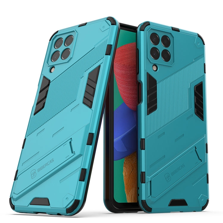 Custodia TPU antiurto con supporto per Samsung Galaxy M33 5G